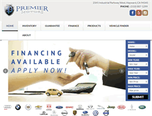Tablet Screenshot of premiermotors.net